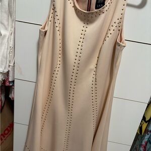 Jax Blush Studded Sleeveless Shift Dress